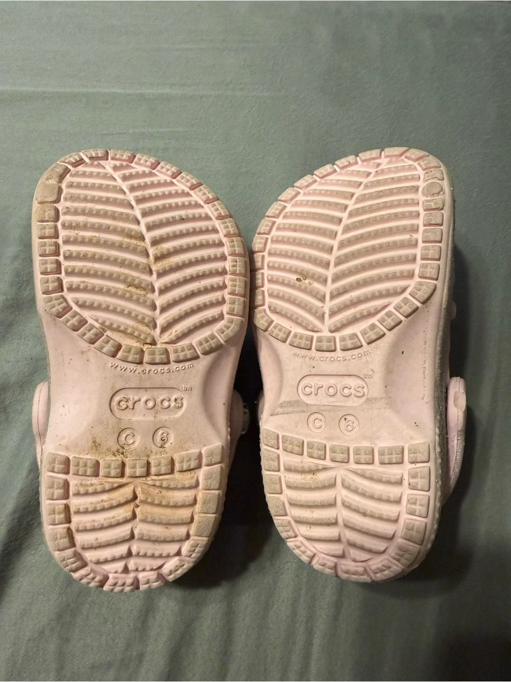 Toddler Pink Glitter Jewel Crocs - size 6